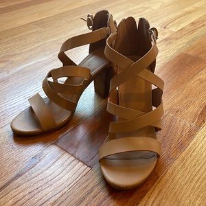 Nude strappy heels - Charlotte Russe